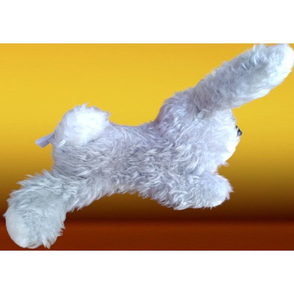 Vintage HUGFUN Bunny Rabbit Plush 8.5 Long Eared Gray Shaggy Stuffed Animal Toy - Picture 3 of 7